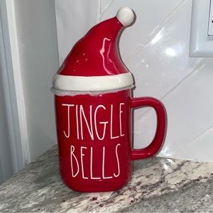 Rae Dunn Jingle Bells Mug w/ Topper